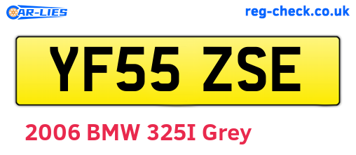 YF55ZSE are the vehicle registration plates.
