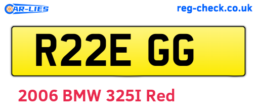 R22EGG are the vehicle registration plates.