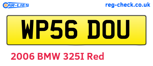 WP56DOU are the vehicle registration plates.