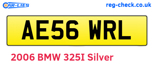 AE56WRL are the vehicle registration plates.