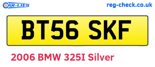 BT56SKF are the vehicle registration plates.