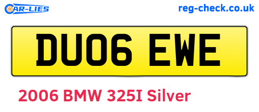 DU06EWE are the vehicle registration plates.