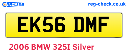 EK56DMF are the vehicle registration plates.