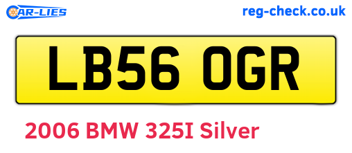 LB56OGR are the vehicle registration plates.