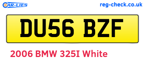 DU56BZF are the vehicle registration plates.