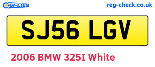 SJ56LGV are the vehicle registration plates.