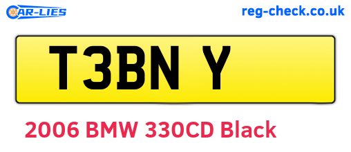 T3BNY are the vehicle registration plates.