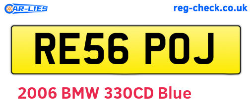 RE56POJ are the vehicle registration plates.