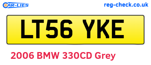 LT56YKE are the vehicle registration plates.