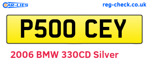 P500CEY are the vehicle registration plates.