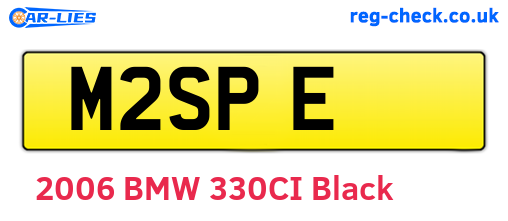 M2SPE are the vehicle registration plates.