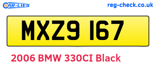 MXZ9167 are the vehicle registration plates.