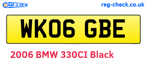 WK06GBE are the vehicle registration plates.