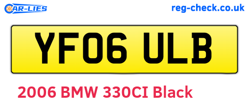 YF06ULB are the vehicle registration plates.