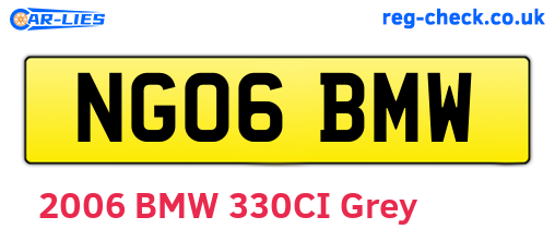 NG06BMW are the vehicle registration plates.