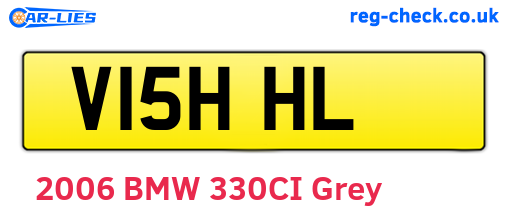 V15HHL are the vehicle registration plates.