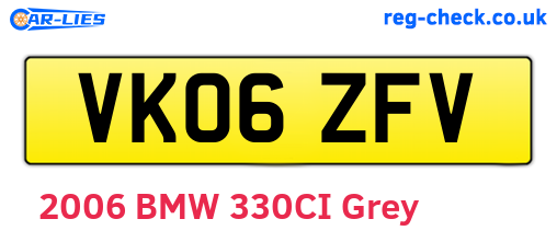 VK06ZFV are the vehicle registration plates.