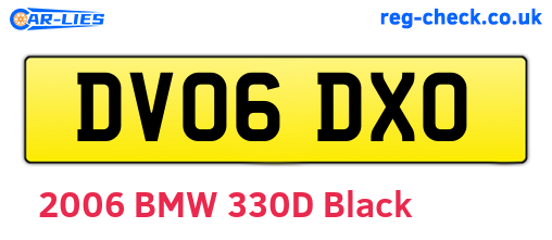 DV06DXO are the vehicle registration plates.
