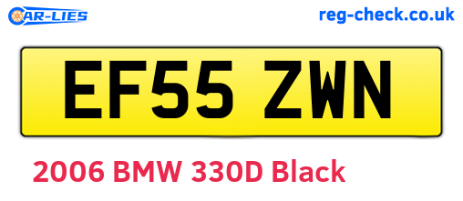 EF55ZWN are the vehicle registration plates.