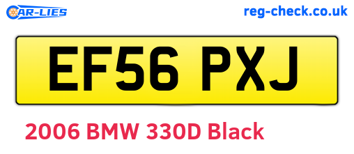 EF56PXJ are the vehicle registration plates.