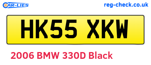 HK55XKW are the vehicle registration plates.