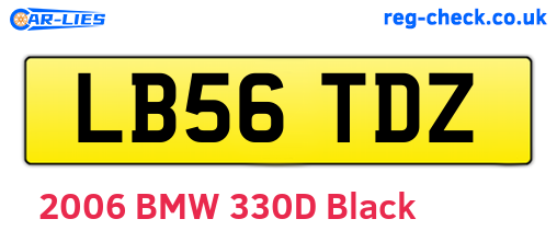 LB56TDZ are the vehicle registration plates.