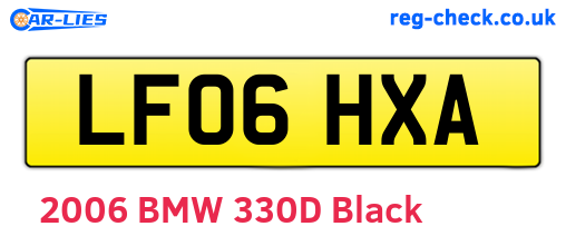 LF06HXA are the vehicle registration plates.