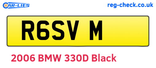 R6SVM are the vehicle registration plates.