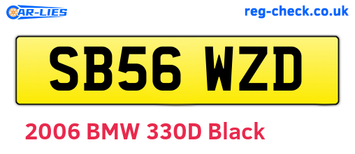 SB56WZD are the vehicle registration plates.