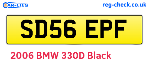 SD56EPF are the vehicle registration plates.