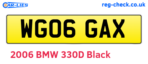 WG06GAX are the vehicle registration plates.