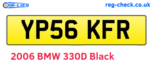 YP56KFR are the vehicle registration plates.