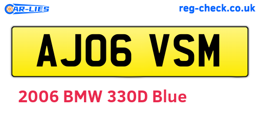 AJ06VSM are the vehicle registration plates.