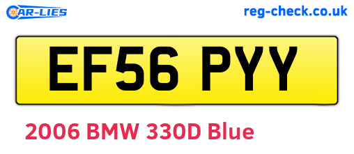 EF56PYY are the vehicle registration plates.