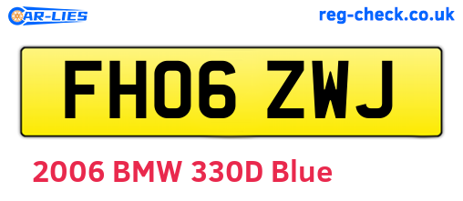 FH06ZWJ are the vehicle registration plates.