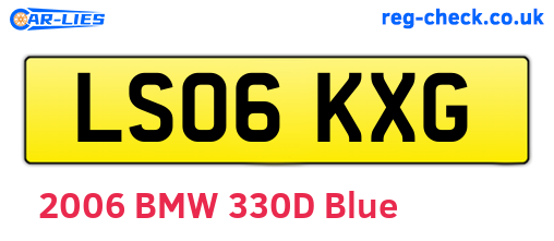 LS06KXG are the vehicle registration plates.