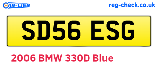 SD56ESG are the vehicle registration plates.
