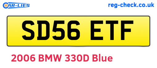 SD56ETF are the vehicle registration plates.