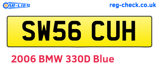 SW56CUH are the vehicle registration plates.