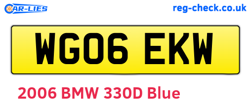 WG06EKW are the vehicle registration plates.