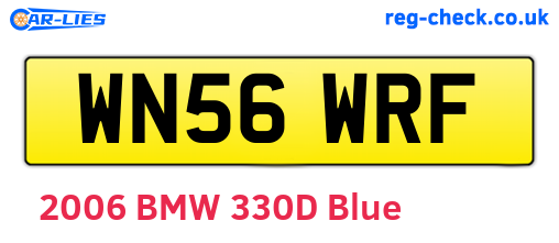 WN56WRF are the vehicle registration plates.