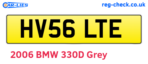 HV56LTE are the vehicle registration plates.