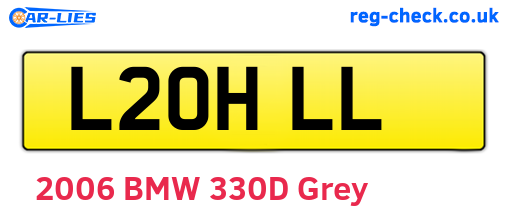 L20HLL are the vehicle registration plates.