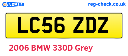LC56ZDZ are the vehicle registration plates.