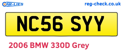 NC56SYY are the vehicle registration plates.