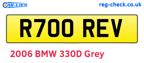 R700REV are the vehicle registration plates.
