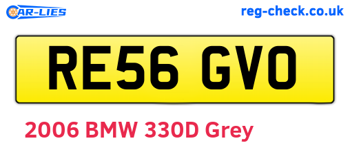 RE56GVO are the vehicle registration plates.