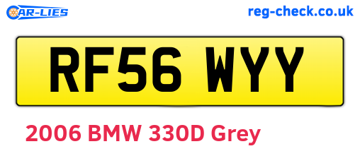 RF56WYY are the vehicle registration plates.