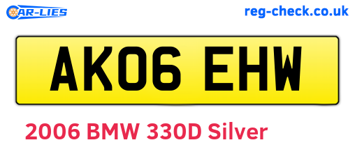 AK06EHW are the vehicle registration plates.