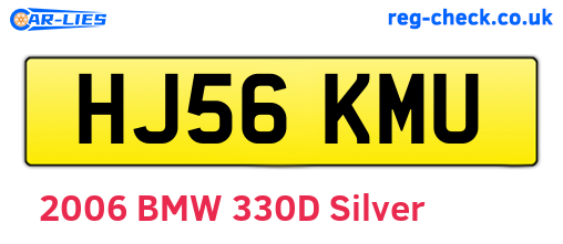 HJ56KMU are the vehicle registration plates.